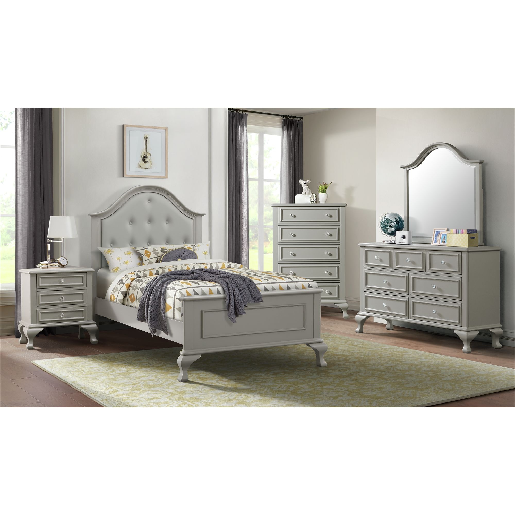 Twin grey bedroom deals set